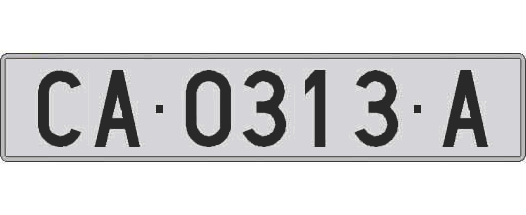 CA0313A matricula larga