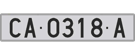 CA0318A matricula larga