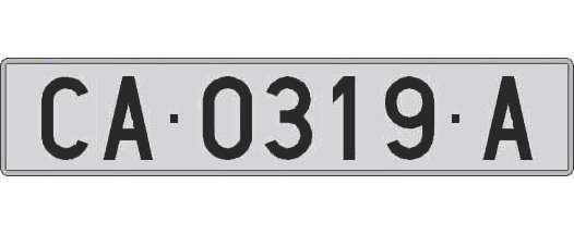 CA0319A matricula larga