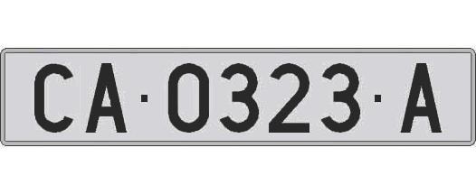 CA0323A matricula larga