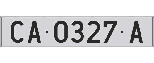 CA0327A matricula larga