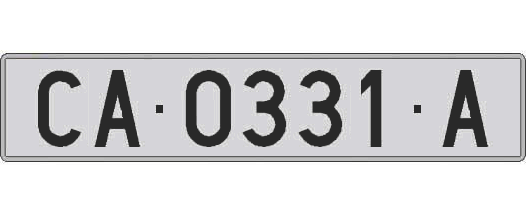 CA0331A matricula larga