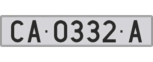 CA0332A matricula larga