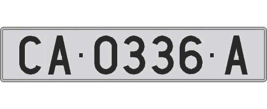 CA0336A matricula larga