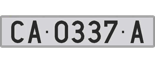 CA0337A matricula larga