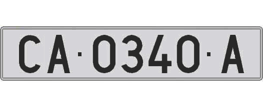 CA0340A matricula larga