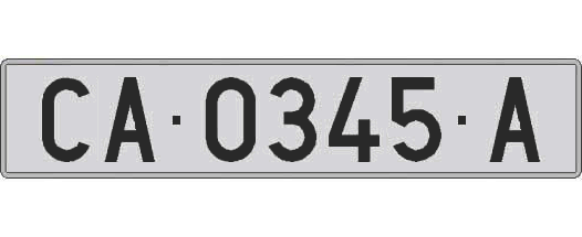 CA0345A matricula larga