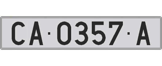 CA0357A matricula larga