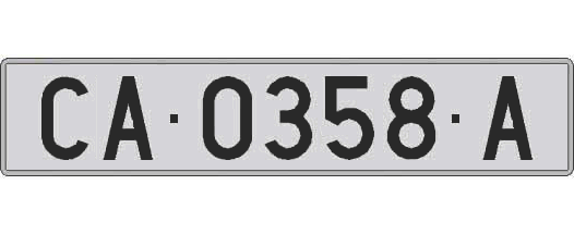 CA0358A matricula larga
