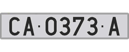 CA0373A matricula larga