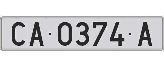 CA0374A matricula larga