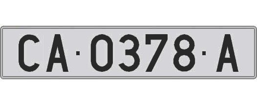 CA0378A matricula larga