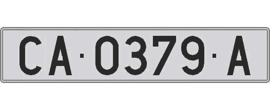 CA0379A matricula larga