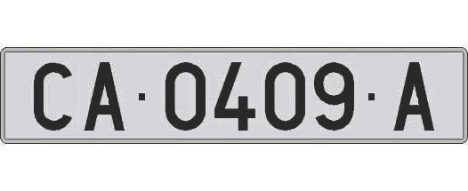 CA0409A matricula larga