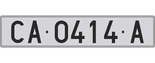 CA0414A matricula larga