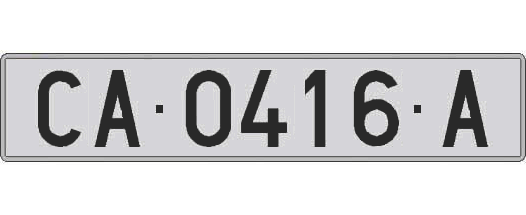 CA0416A matricula larga