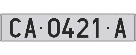 CA0421A matricula larga