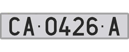 CA0426A matricula larga
