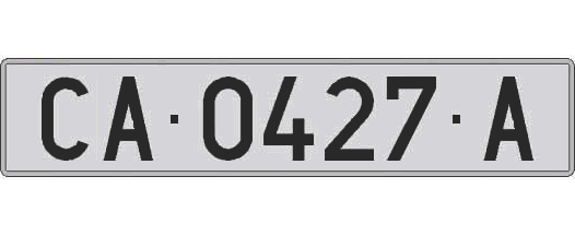 CA0427A matricula larga
