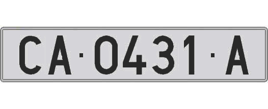 CA0431A matricula larga