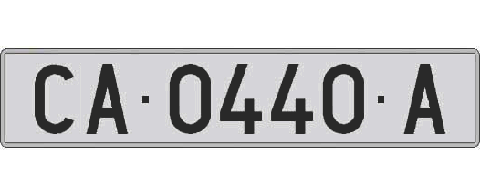 CA0440A matricula larga