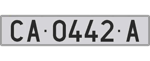 CA0442A matricula larga