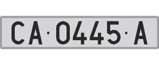 CA0445A matricula larga