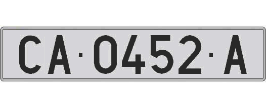CA0452A matricula larga