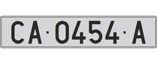 CA0454A matricula larga