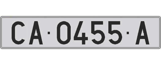 CA0455A matricula larga