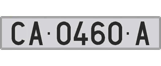 CA0460A matricula larga
