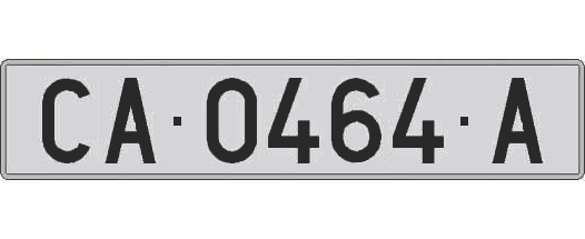 CA0464A matricula larga