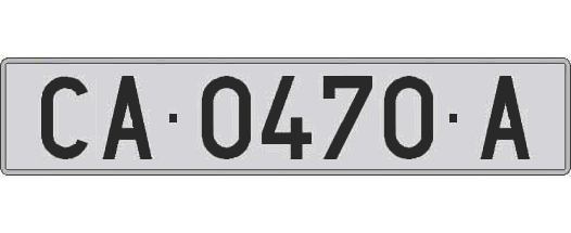 CA0470A matricula larga
