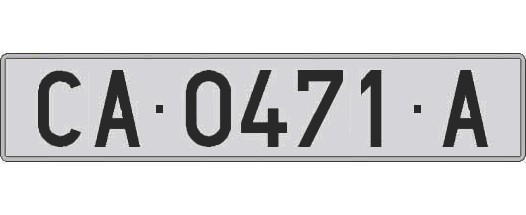 CA0471A matricula larga