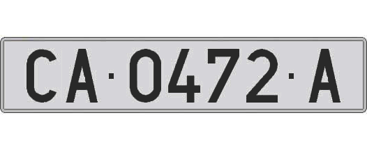 CA0472A matricula larga