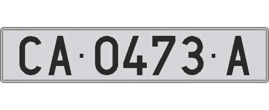 CA0473A matricula larga