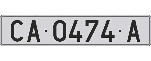 CA0474A matricula larga