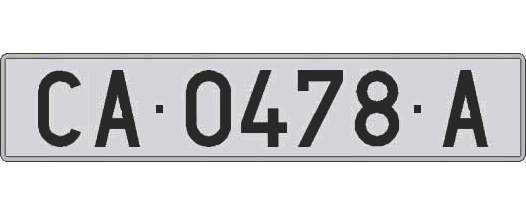 CA0478A matricula larga