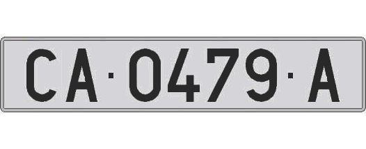 CA0479A matricula larga