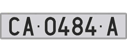CA0484A matricula larga