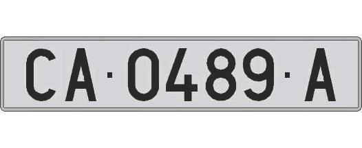 CA0489A matricula larga