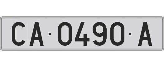 CA0490A matricula larga