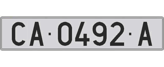 CA0492A matricula larga