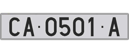 CA0501A matricula larga