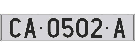 CA0502A matricula larga
