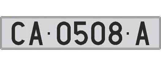 CA0508A matricula larga