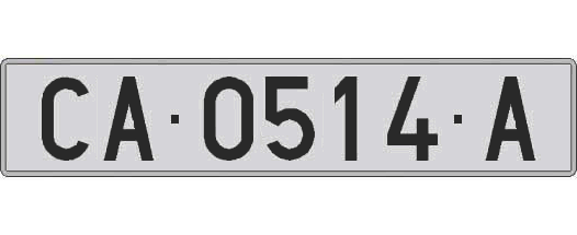 CA0514A matricula larga