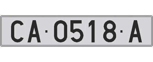 CA0518A matricula larga