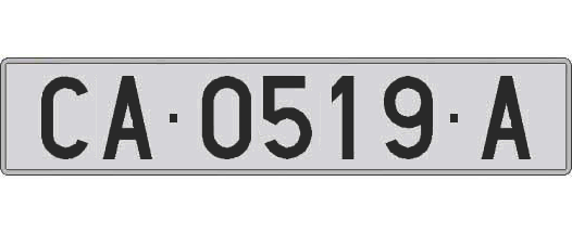 CA0519A matricula larga