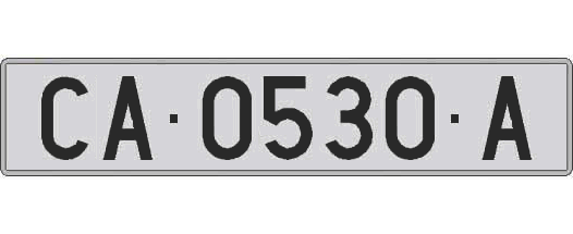CA0530A matricula larga